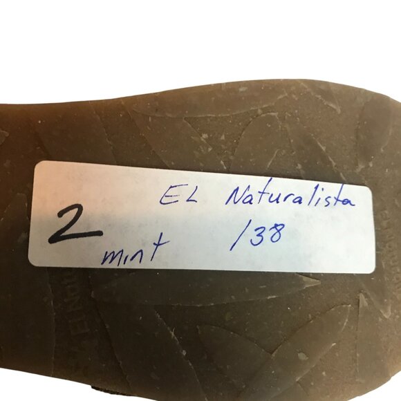 El Naturalista Wedge Sandal Tan Leather Closed Toe Womens Size 8/38 - Picture 10 of 10
